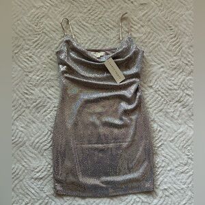 Shimmery Silver Sequin Dress